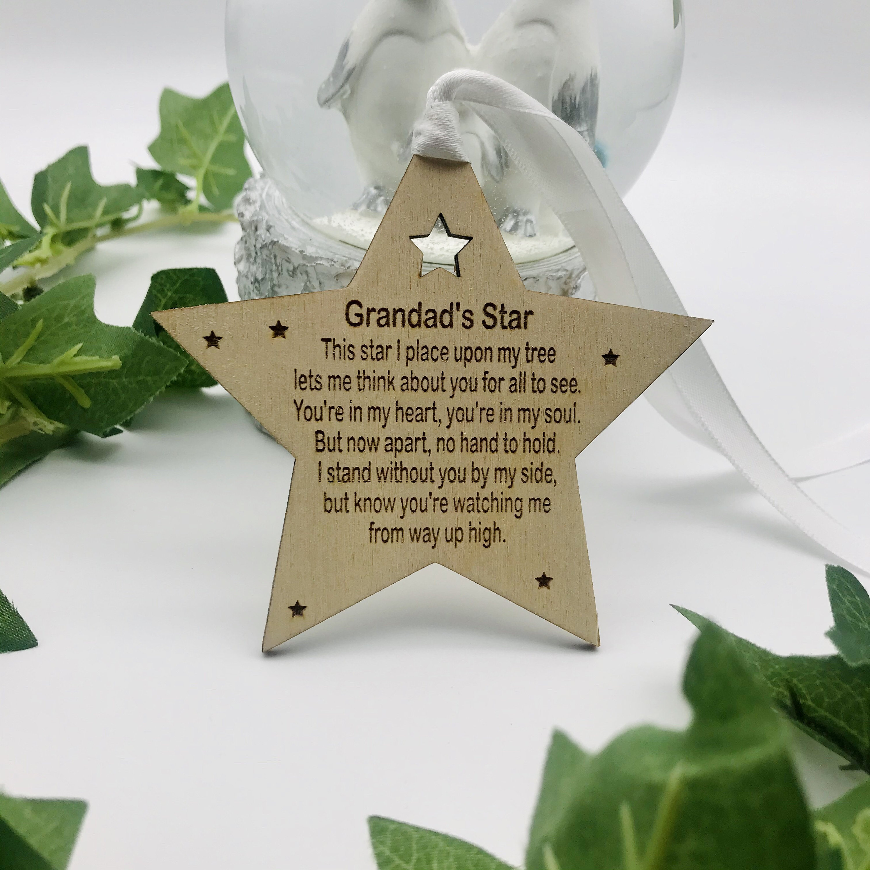 Personalised Remembrance Memorial Star Remembrance Keepsake Etsy UK