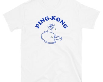 Ping Kong Men's T-shirt / Cute Ape Shirt / Funny Table Tennis Shirt / Funny Ape Shirt / Gift for Tennis Lover