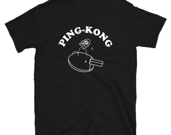 Ping Kong Men's T-shirt / Cute Ape Shirt / Funny Table Tennis Shirt / Funny Ape Shirt / Gift for Tennis Lover