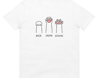 Rock Paper Scissors Men's T-Shirt / Cute Cat Shirt / Cat Shirt / Cat Paw Shirt / Cat Lover Shirt / Cat Lover Gift / Funny Cat Shirt