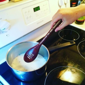 Customizable wooden spoon, laser engraved kitchen, gift, wedding, hostess gift, original, large spoon, rustic, painted