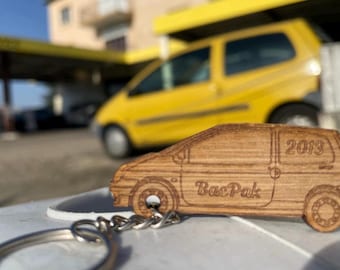 Konfigurowalny brelok do kluczy twingo, sponsor, numer załogi, przygoda, Maroko, samochód, przygoda, wycinane laserowo