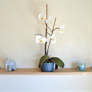 Solid Oak floating console shelf