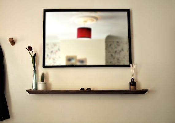 Solid Walnut Floating Console Shelf Etsy