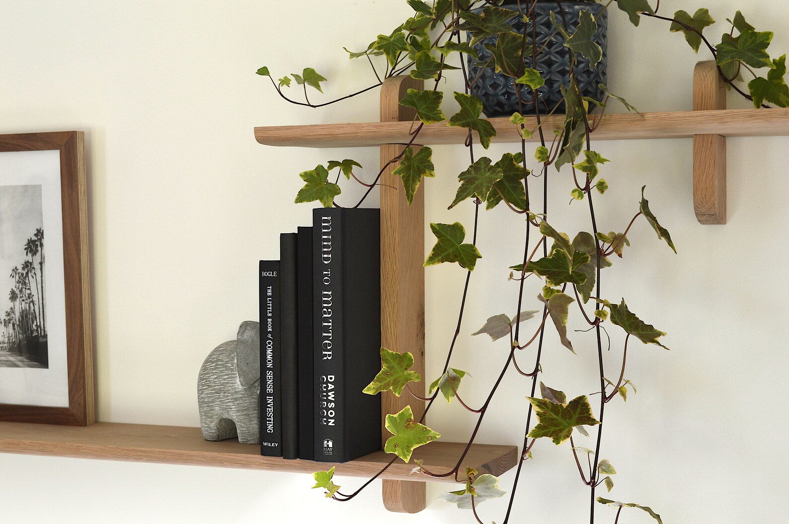 Split Level Wall Mounted Oak Shelf/wall Mounted Etsy