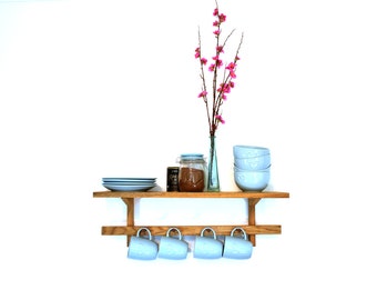 Solid oak kitchen Shelf organiser