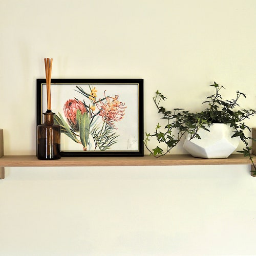 Single Wall Mounted Oak Shelf/wall Mounted Bookshelf/shelf and Etsy