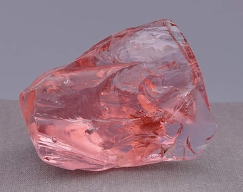 Cristal Andara de oro rosa raro de 112 g, colección Naea de High Sierra, color rosa ruborizado, para exhibición de altar de meditación.