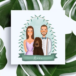 Custom Family Portrait, Custom Couple Portrait, Personalized gift, Digital Illustration, Gift for Him, Birthday gift, Anniversary Portrait.