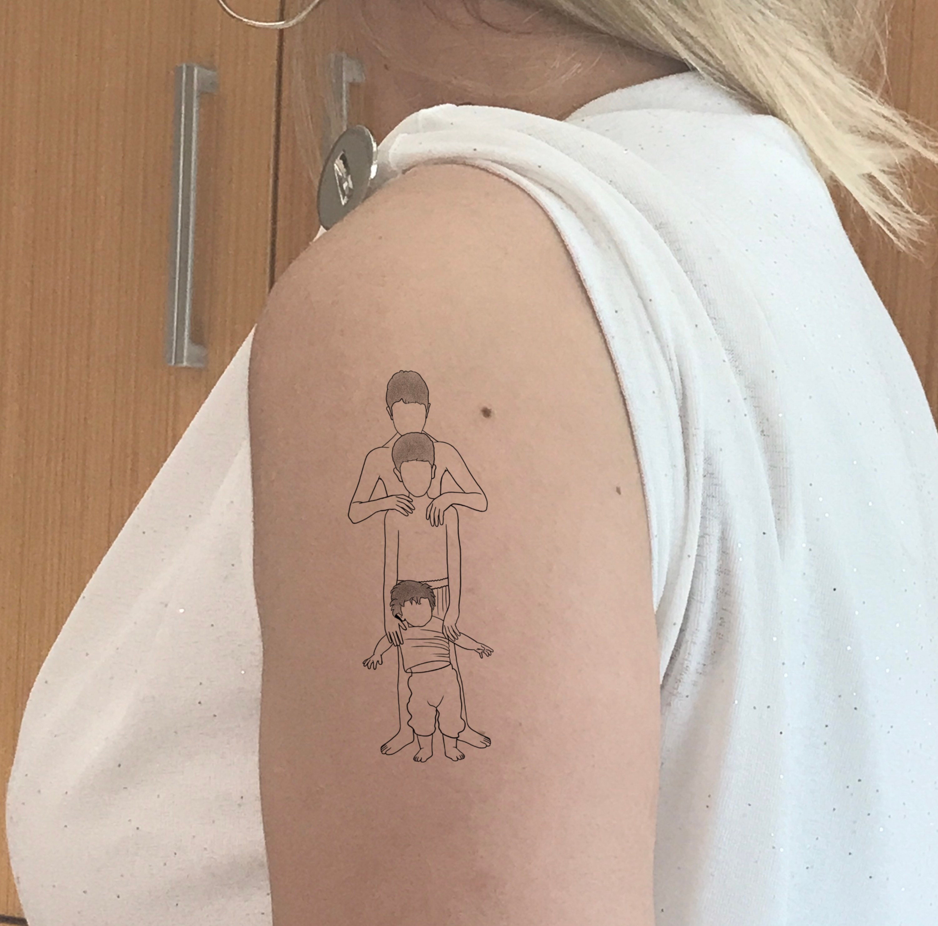 Minimalist Family Portrait Tattoos  Family tattoos Korean tattoos Arm  tattoos for guys forearm