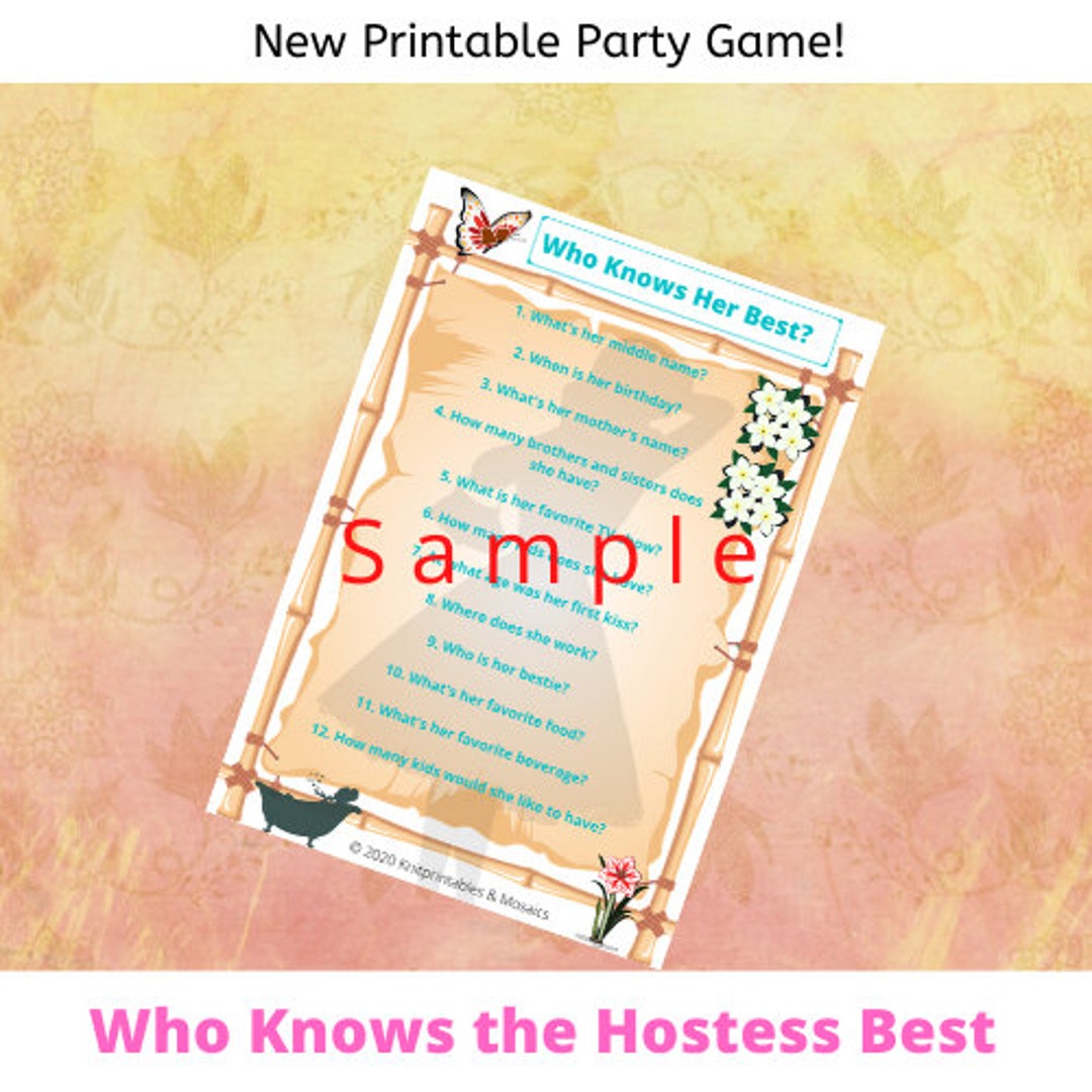 Who Know's the Host/hostess Best - Etsy
