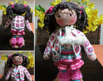 Muñeca Amigurumi Kami, crochet doll, muñeca de ganchillo, regalos originales, muñeca de colección