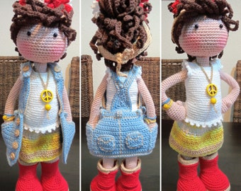 Muñeca Amigurumi Kayla, crochet doll, muñeca de ganchillo, regalos originales, muñeca de colección