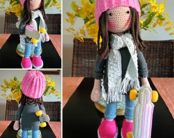 Muñeca Amigurumi Narja, crochet doll, muñeca de ganchillo, regalos originales, muñeca de colección