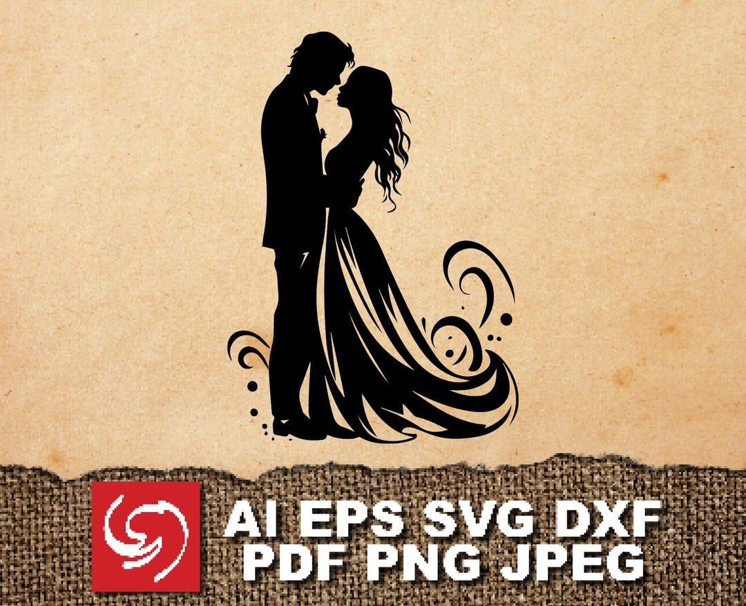 SVG Love Couple Man Woman Heart Vector Graphic Silhouette Shape Clipart ...