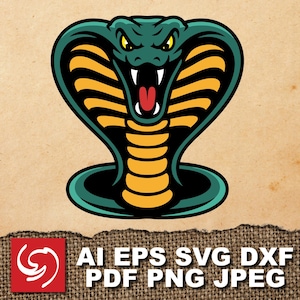 SVG Snake Angry Cobra Venom Mascot Sport Animal Logo Graphic Silhouette Shape Clipart Digital Art Illustration