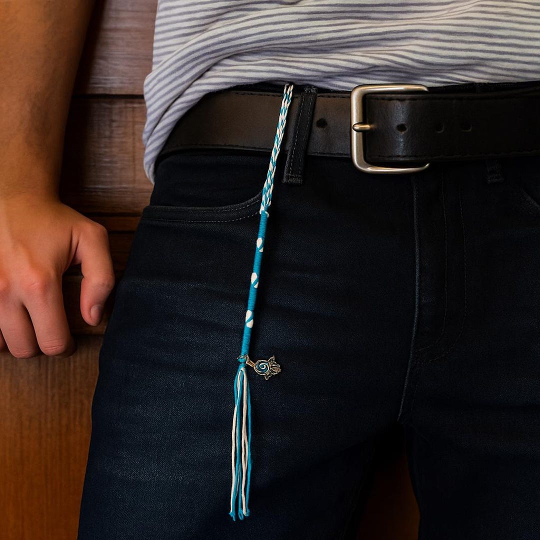 Tzitzit Katan Set of 4 for Tallit Kosher Tekhelet Tassel Strings High ...