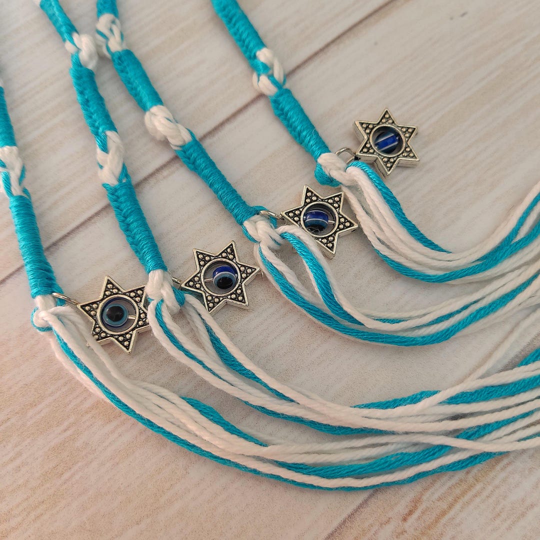 Tzitzit Katan Set of 4 for Tallit Kosher Tekhelet Tassel Strings High ...