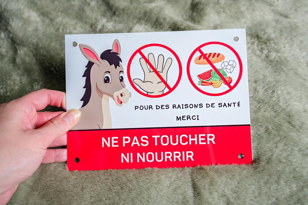Panneau Chevaux Interdits Plaque Ne Pas Nourrir Les Animaux Pancarte Panneau Ne Pas Donner à Panneau Interdit De Nourrir Les Chevaux