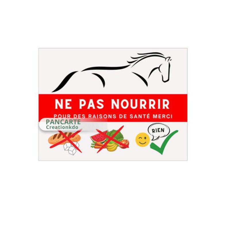 Panneau Ne pas Nourrir Plaque animaux personnaliser avec votre photo main image 1