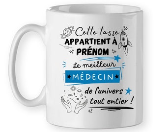 La mejor taza de médico de todo el universo, idea de regalo de taza personalizada para hombres o mujeres