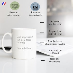 Mug pour les mamans grossesse, personnalisé échographie bébé, cadeau fête des mères, cadeau Noël ou anniversaire tasse naissance image 3