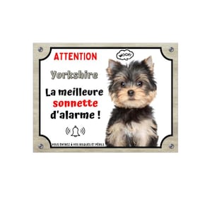 Yorkshire Humor Plaque Vorsicht vor dem Hund Zeichen die beste Alarmglocke Zeichen Ich bin auf der Hut