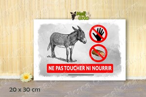 Plaque Ne Pas Toucher Ni Nourrir Les Chèvres Pancarte Panneau Ne Pas