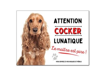 Plaque Humour Attention Au Chien - Panneau Bichon Monte La Garde