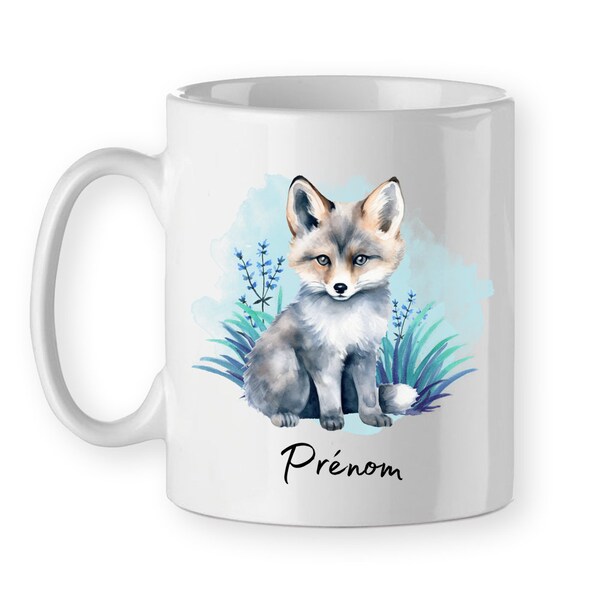 Tasse renard mug petit Renardeau Personnalisable avec prénom - mug Cadeau Amoureux des bébés Renards