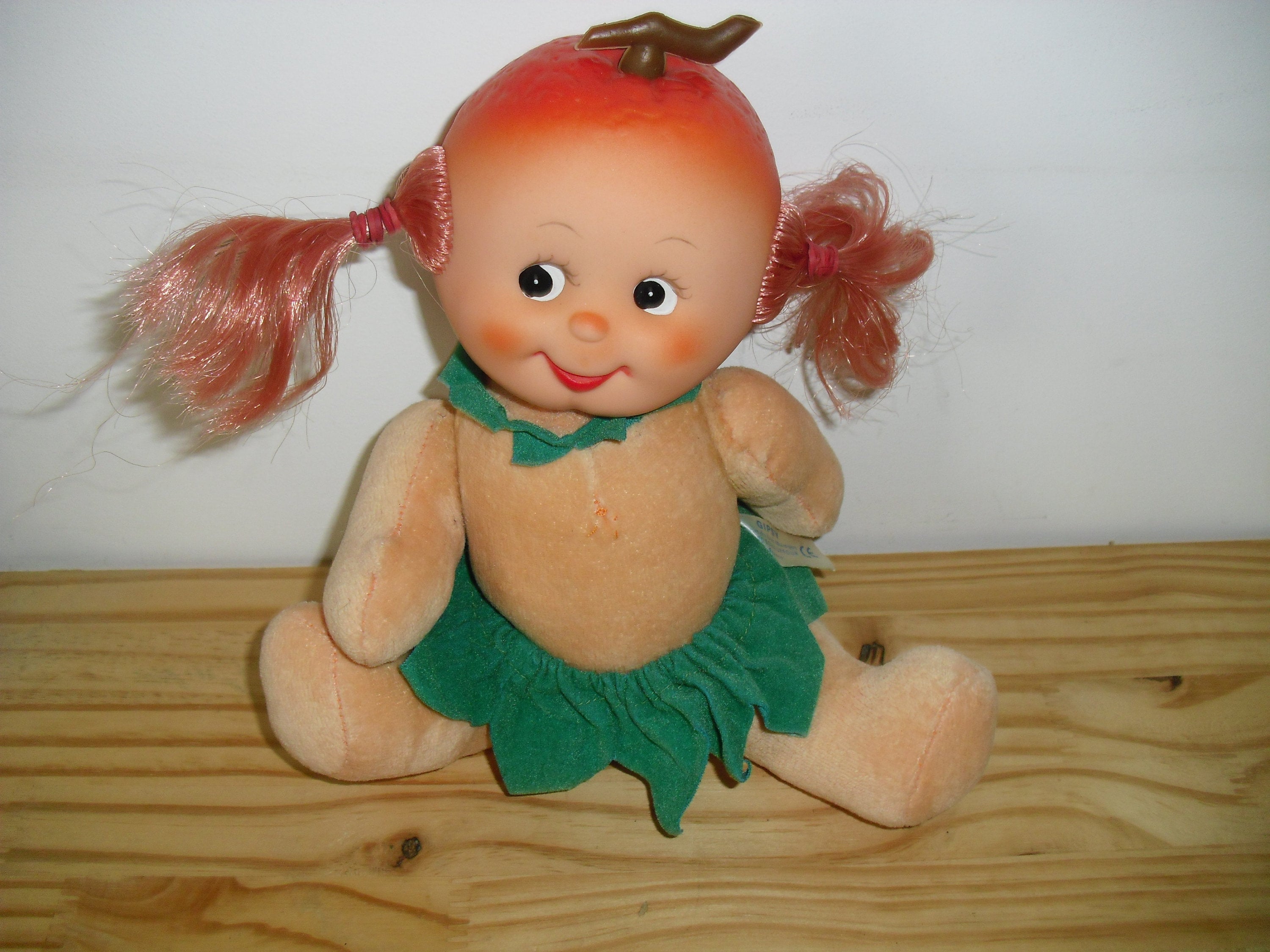 Vintage Fruit Doll Orange and Green Stuffed Peach Gipsy Etsy Canada