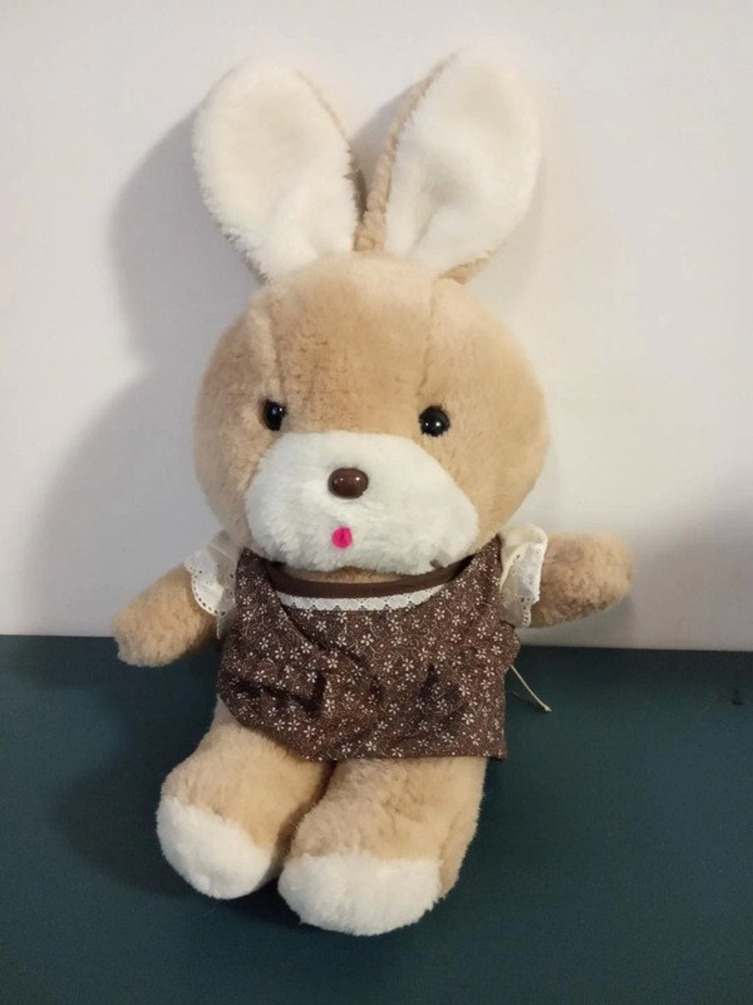 Vintage Plush Rabbit Big Head Ajéna - Etsy
