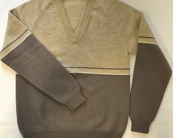 Men’s V neck pullover. -  size M. Handmade Jumpers