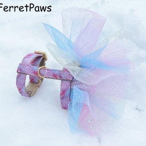 Ferret Harness with Tutu Skirt Marble Pastel