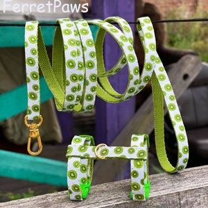 Ferret Harness Set Kiwi Green Fruit Adjustable Ferret Leash