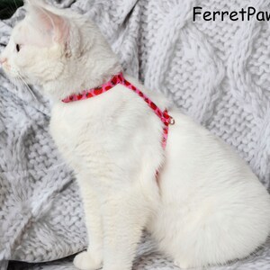 Strawberry Cat Harness Small Dog Harness Harness Set Pink Red