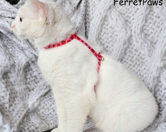 Strawberry Cat Harness Small Dog Harness Harness Set Pink Red