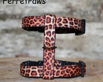 Ferret Harness Adjustable Leopard Print