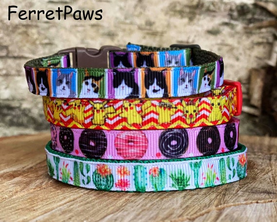 Pet Collars Rat Cat Dog Ferret Cactus Donuts Pikachu Cats Etsy