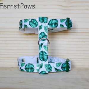 Ferret Harness Adjustale Green Leafs
