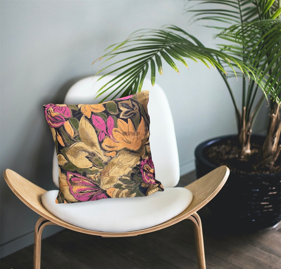 Floral Cushion Covers Uk Rocking Chair Cushion Throw Pillow Etsy