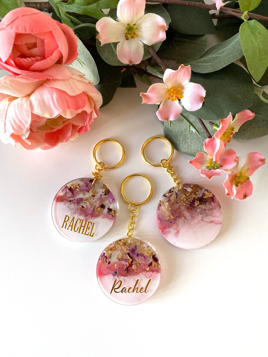 Custom Photo Flower-shaped Keychain Personalized Petal Acrylic