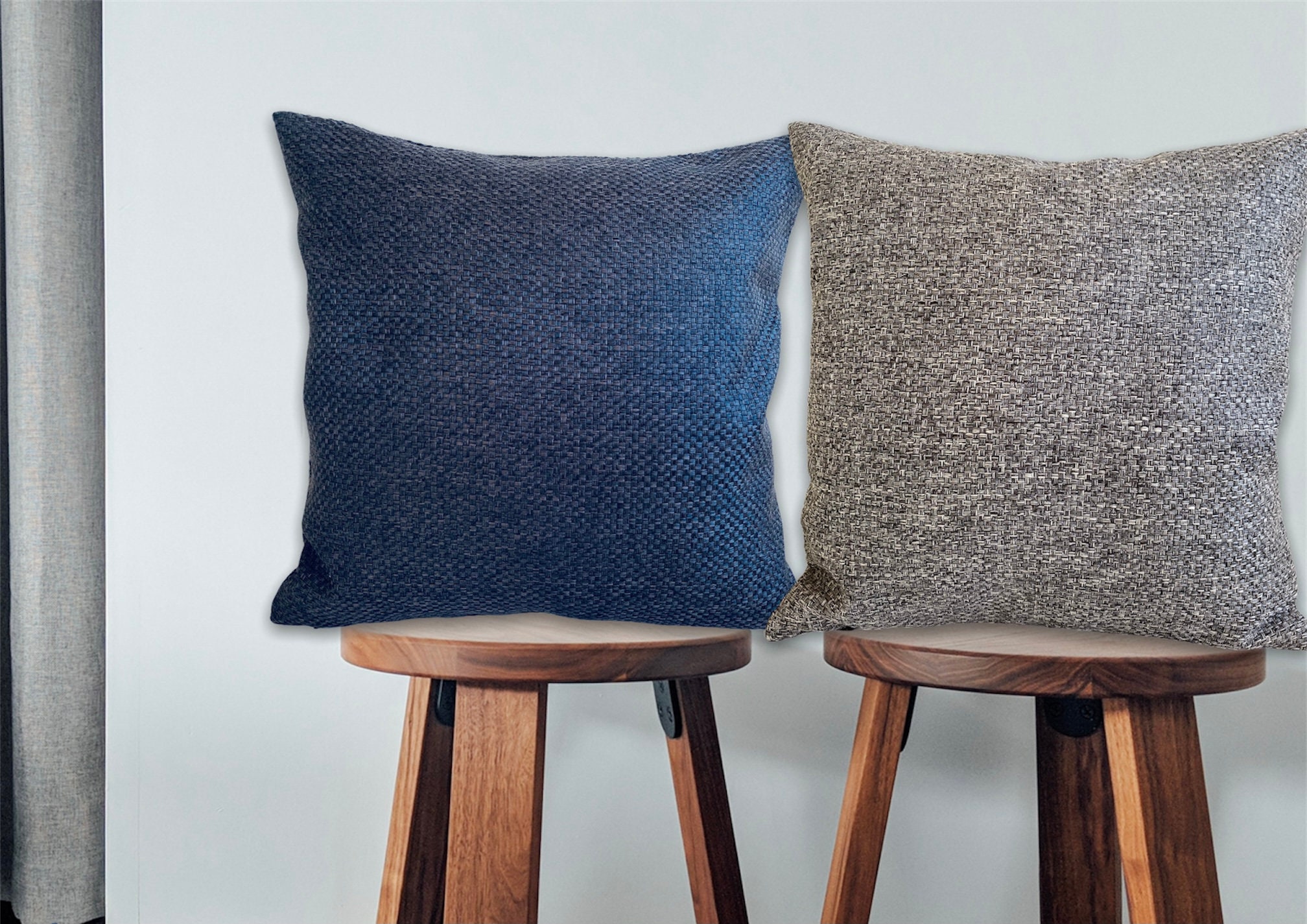 Black Cushion Cover Grey Cushion cover Couch Cushions Etsy