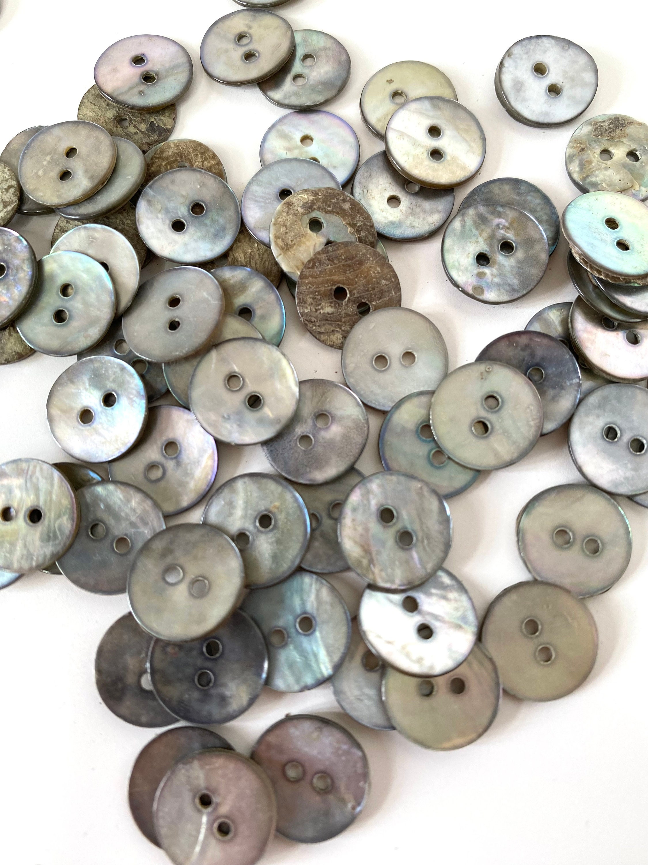 12mm Mother of Pearl Buttons, Natural Shell Buttons for Sewing ...