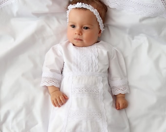 Baptism Gown, White Color, Embroidery Personalization, Baptism Outfit Collection Angelsky A3202
