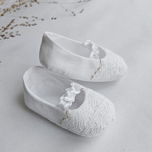 Christening Booties, Baptism Booties, Baptism Boy or Girl Booties, Baby Shower Gifts, Baptism Set, Newborn Booties, Christening Outfit A2204