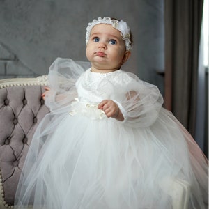 Christening Dress Baptism Gown Personalized Baby Girl Outfit Flower Girl Dress Christening Gift Dress Baptism Gifts Baptism Favors Girl A51