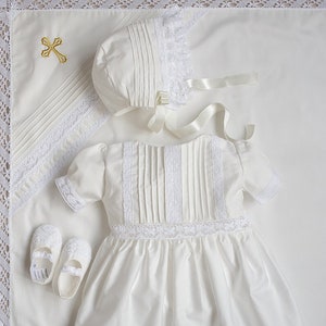 Baptism Dress, For Baby, Ivory Color, Embroidery Personalization, Baby Shower Gift, Baby Girl Baptism Outfit Angelsky Collection A1502