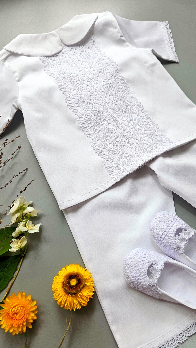 Baptismal Stole Christening Outfit | Baptism Baby Boy Suit | White ...