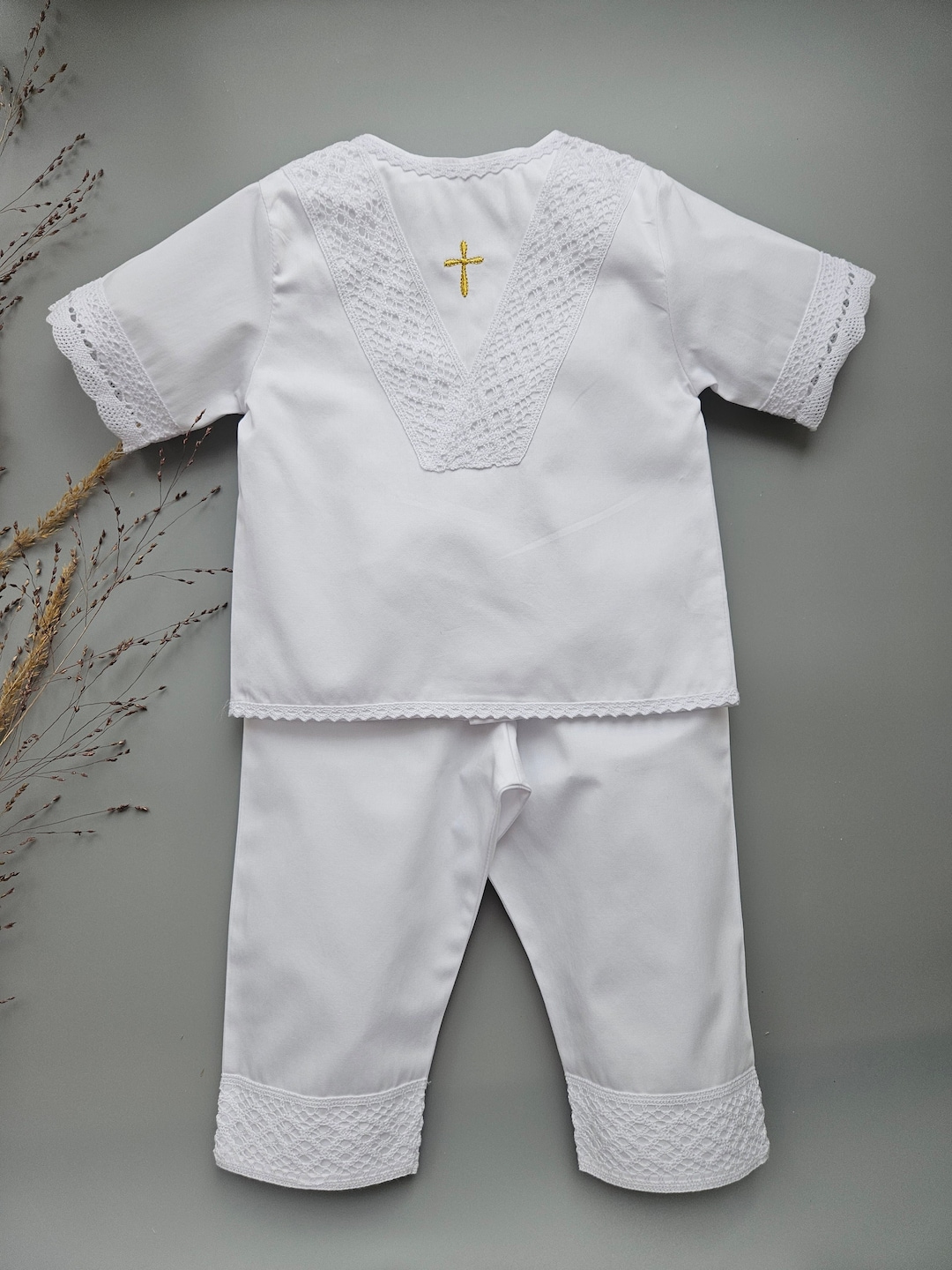 Christening Boy Outfit Baptism Boy Outfit White Personalized Blessing